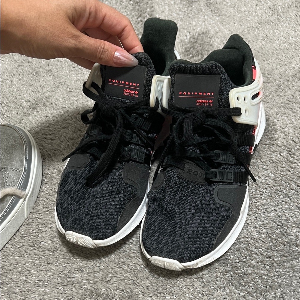 Adidas Black and White Running Shoes